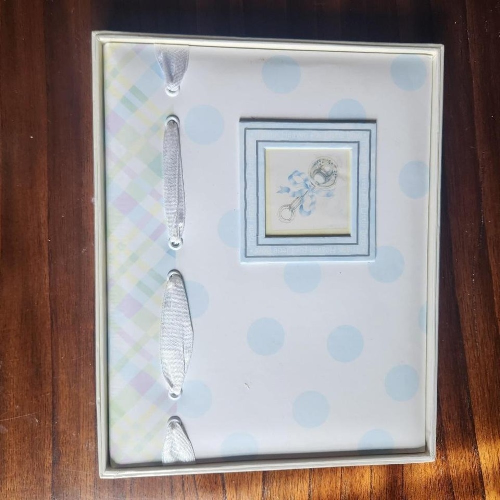 Brand New  CR Gibson Thank Heaven for Little Boys Unused baby book Baby album